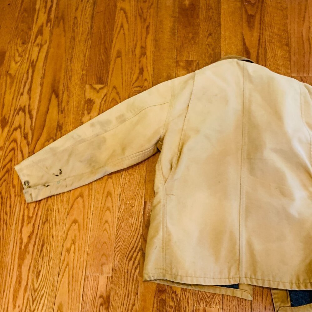 Vintage Distressed Carhartt Blanket Lined Chore Jacket Coat Size Large - Picture 10 of 16